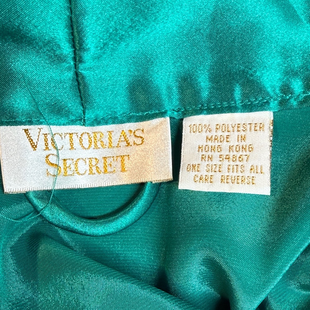 Victoria Secret Robe & Teddy Gold Label Vintage Elegant Teal Lace Belt Size L - Picture 6 of 12